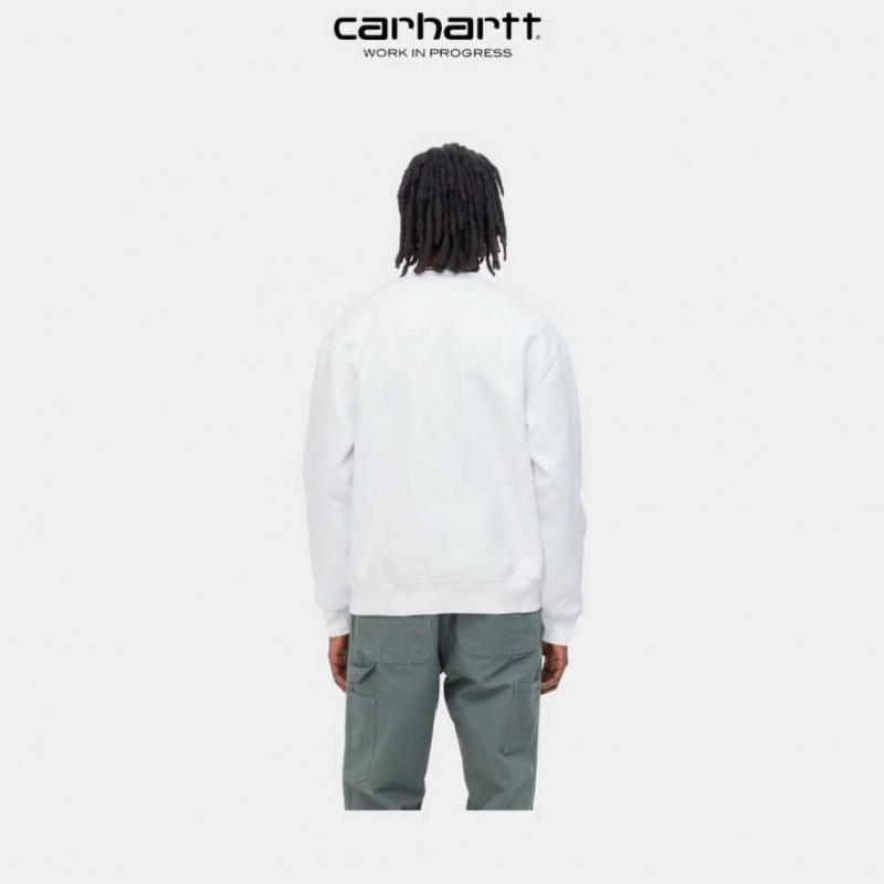 Carhartt Wip Lucky Painter Sweatshirt White | TH0000355