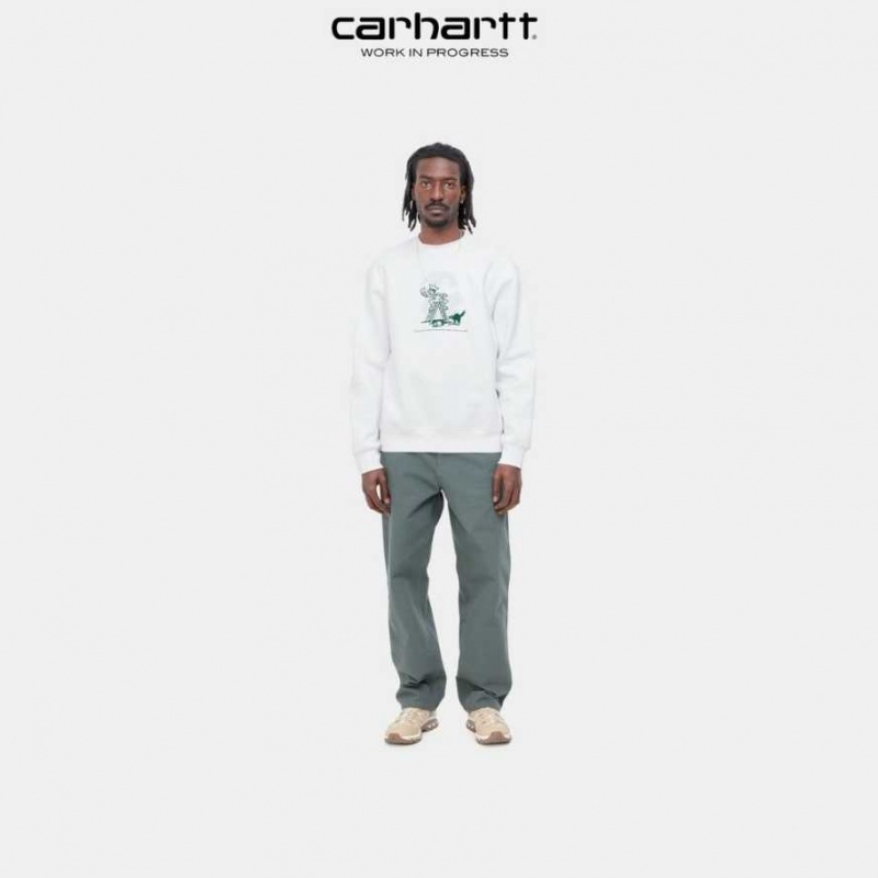 Carhartt Wip Lucky Painter Sweatshirt White | TH0000355