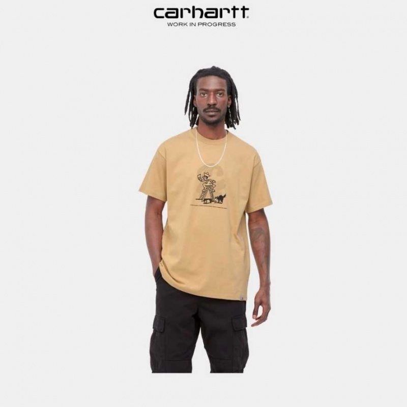 Carhartt Wip Lucky Painter T-Shirt Dusty Hamilton Brown | TH0002256