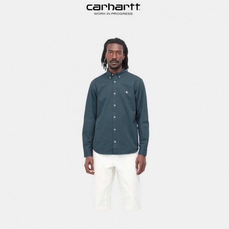 Carhartt Wip Madison Shirt Storm Blue | TH0001810