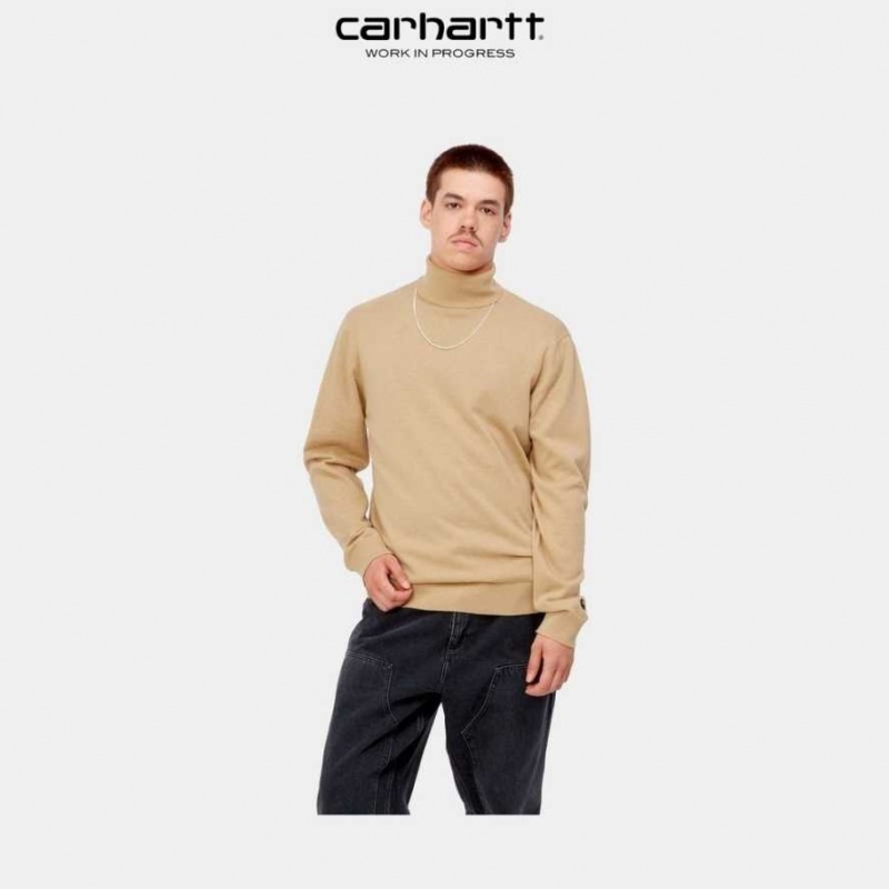 Carhartt Wip Madison Turtleneck Sweater Dusty Hamilton Brown | TH0000357