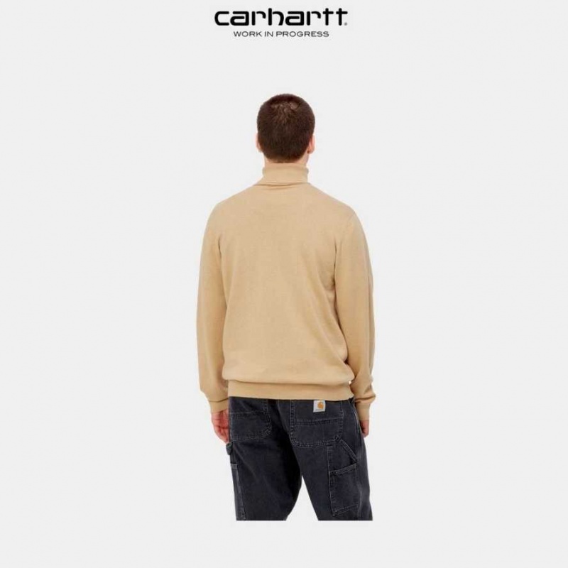 Carhartt Wip Madison Turtleneck Sweater Dusty Hamilton Brown | TH0000357