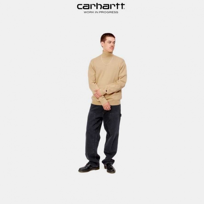 Carhartt Wip Madison Turtleneck Sweater Dusty Hamilton Brown | TH0000357