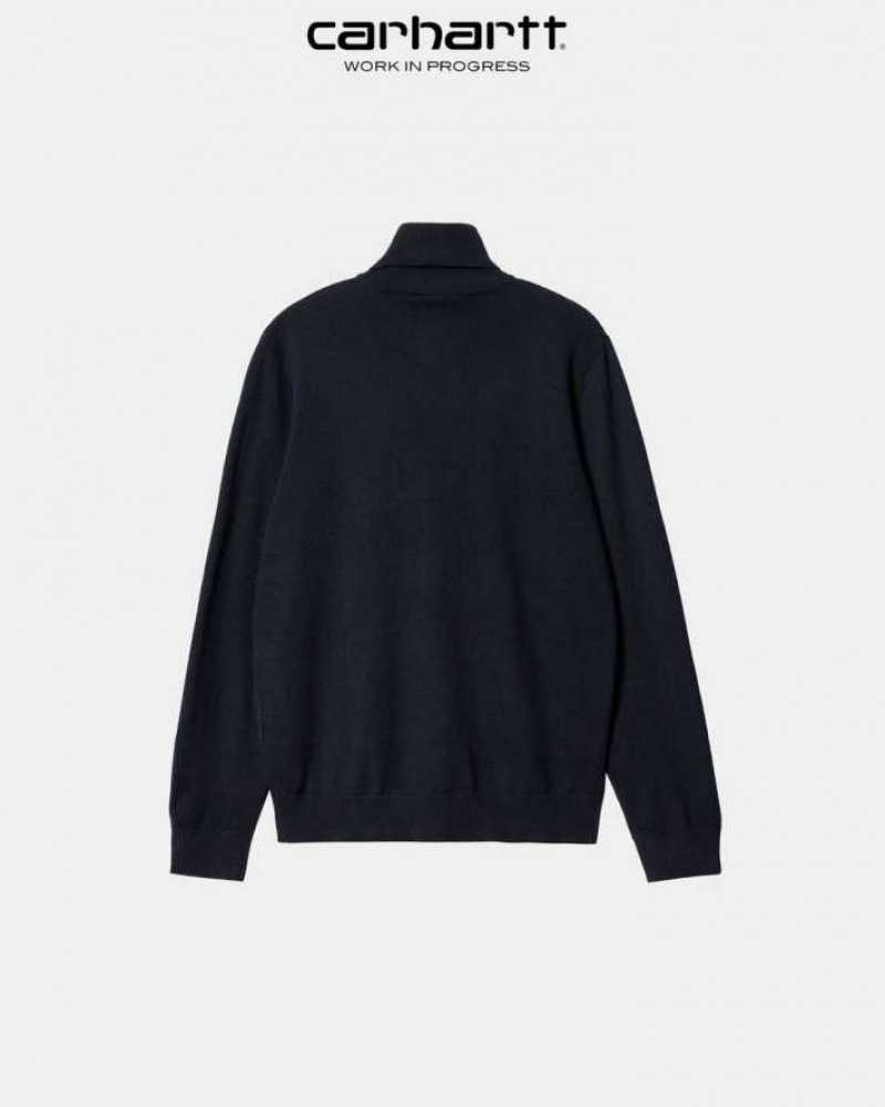 Carhartt Wip Madison Turtleneck Sweater Dark Navy | TH0000358