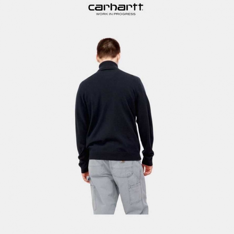 Carhartt Wip Madison Turtleneck Sweater Dark Navy | TH0000358