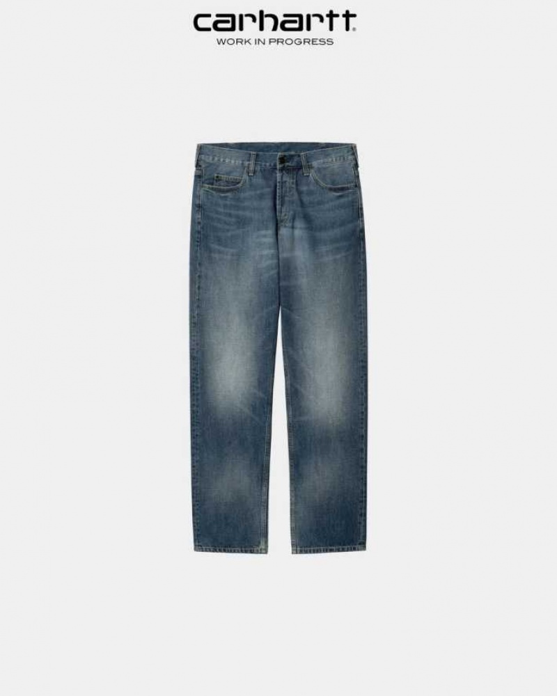 Carhartt Wip Marlow Pant Blue Denim Blue (mid used wash) | TH0001430