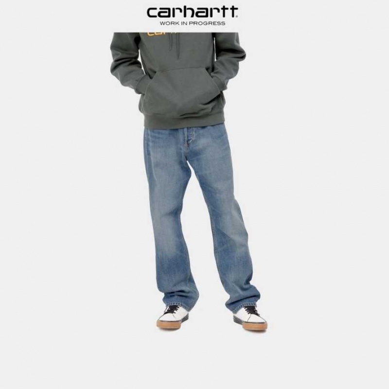 Carhartt Wip Marlow Pant Blue Denim Blue (mid used wash) | TH0001430