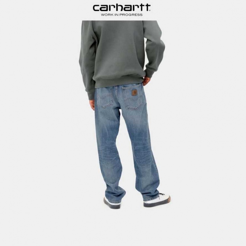 Carhartt Wip Marlow Pant Blue Denim Blue (mid used wash) | TH0001430