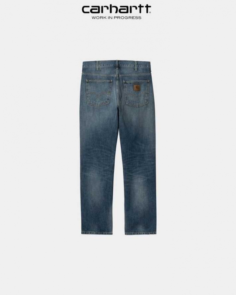 Carhartt Wip Marlow Pant Blue Denim Blue (mid used wash) | TH0001430