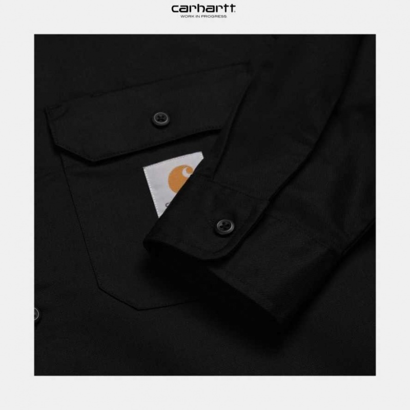 Carhartt Wip Master Shirt Black | TH0001817