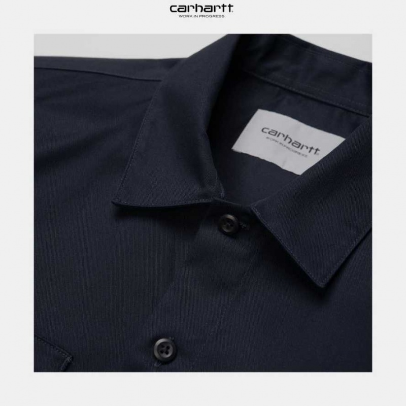 Carhartt Wip Master Shirt Dark Navy | TH0001816