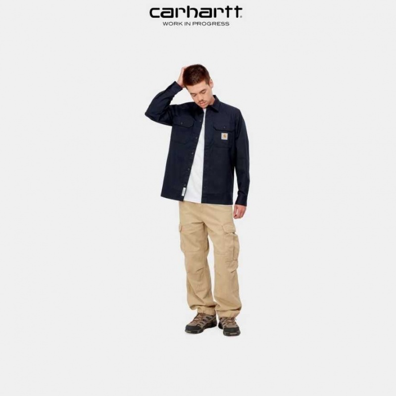 Carhartt Wip Master Shirt Dark Navy | TH0001816