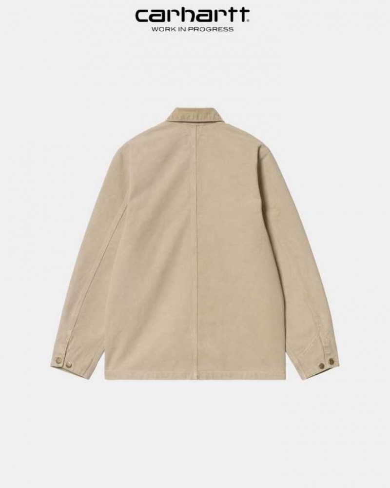 Carhartt Wip Michigan Chore Coat (Spring) Dusty Hamilton Brown (faded) | TH0000948