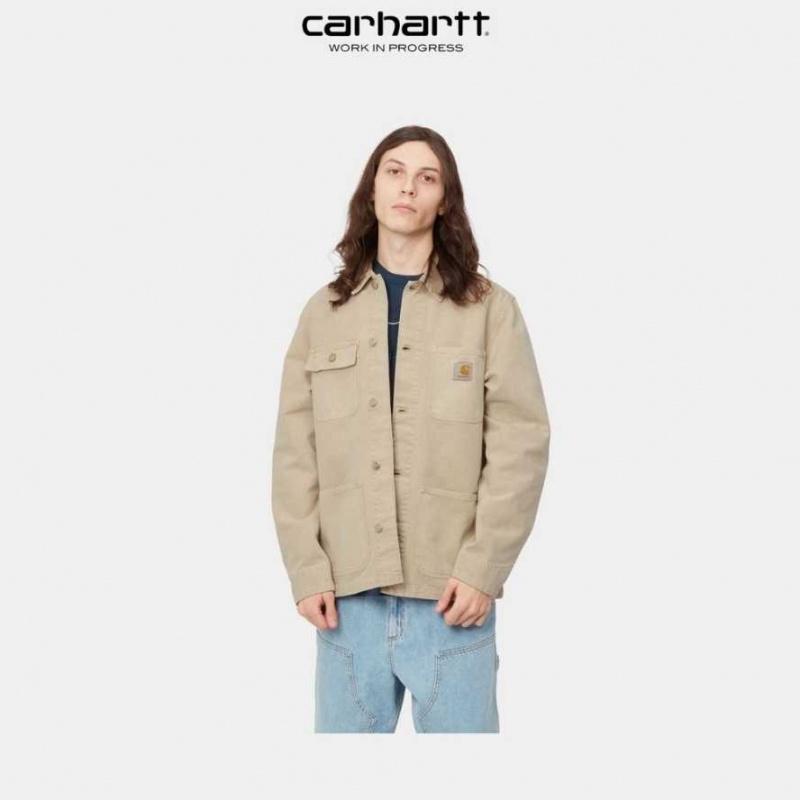 Carhartt Wip Michigan Chore Coat (Spring) Dusty Hamilton Brown (faded) | TH0000948