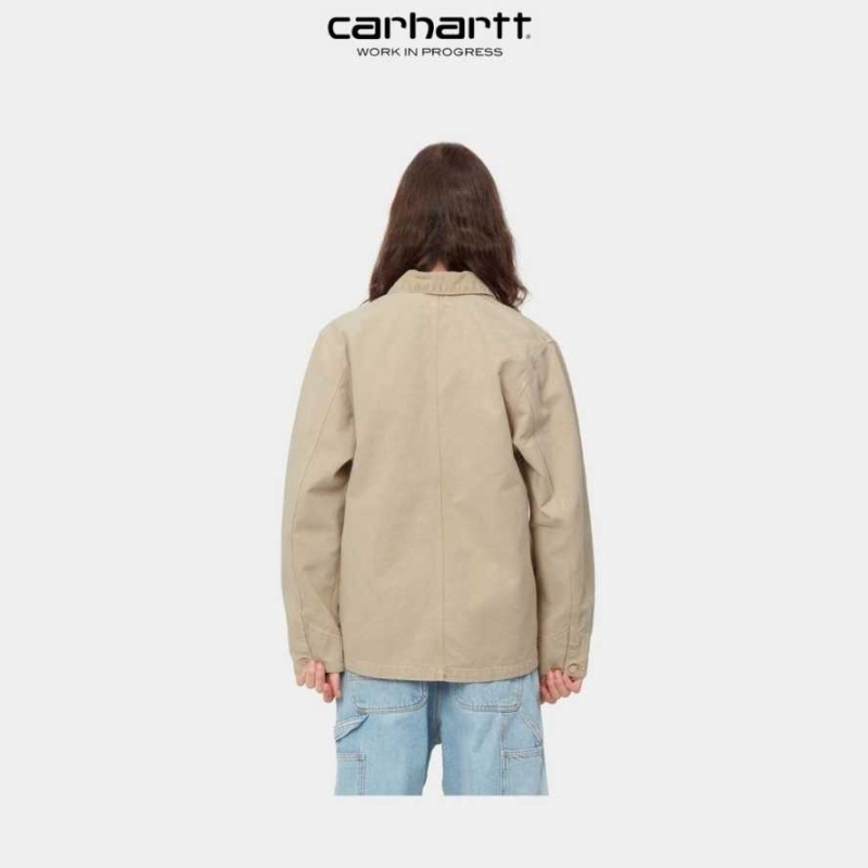 Carhartt Wip Michigan Chore Coat (Spring) Dusty Hamilton Brown (faded) | TH0000948