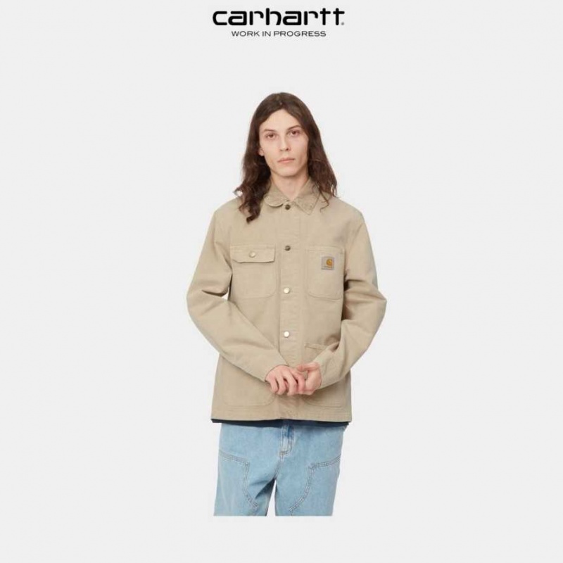 Carhartt Wip Michigan Chore Coat (Spring) Dusty Hamilton Brown (faded) | TH0000948