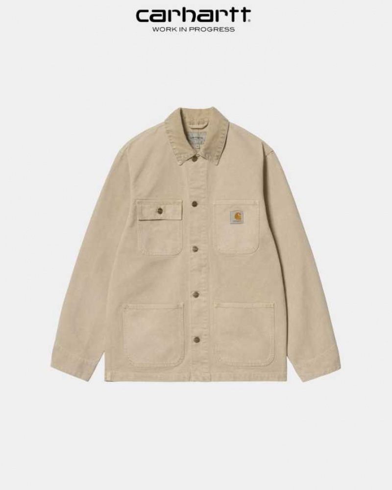 Carhartt Wip Michigan Chore Coat (Spring) Dusty Hamilton Brown (faded) | TH0000948