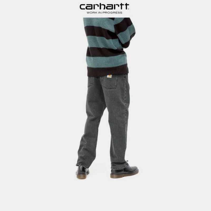 Carhartt Wip Newel Pant Black (stone bleached) | TH0001453