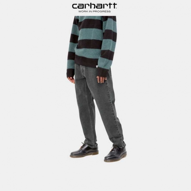 Carhartt Wip Newel Pant Black (stone bleached) | TH0001453