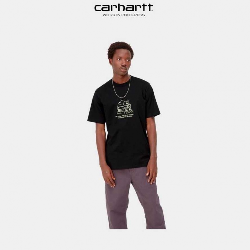 Carhartt Wip Piece Of Work T-Shirt Black | TH0002287