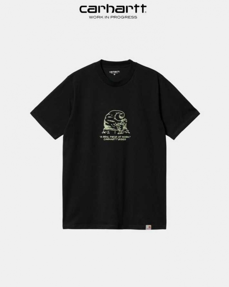 Carhartt Wip Piece Of Work T-Shirt Black | TH0002287