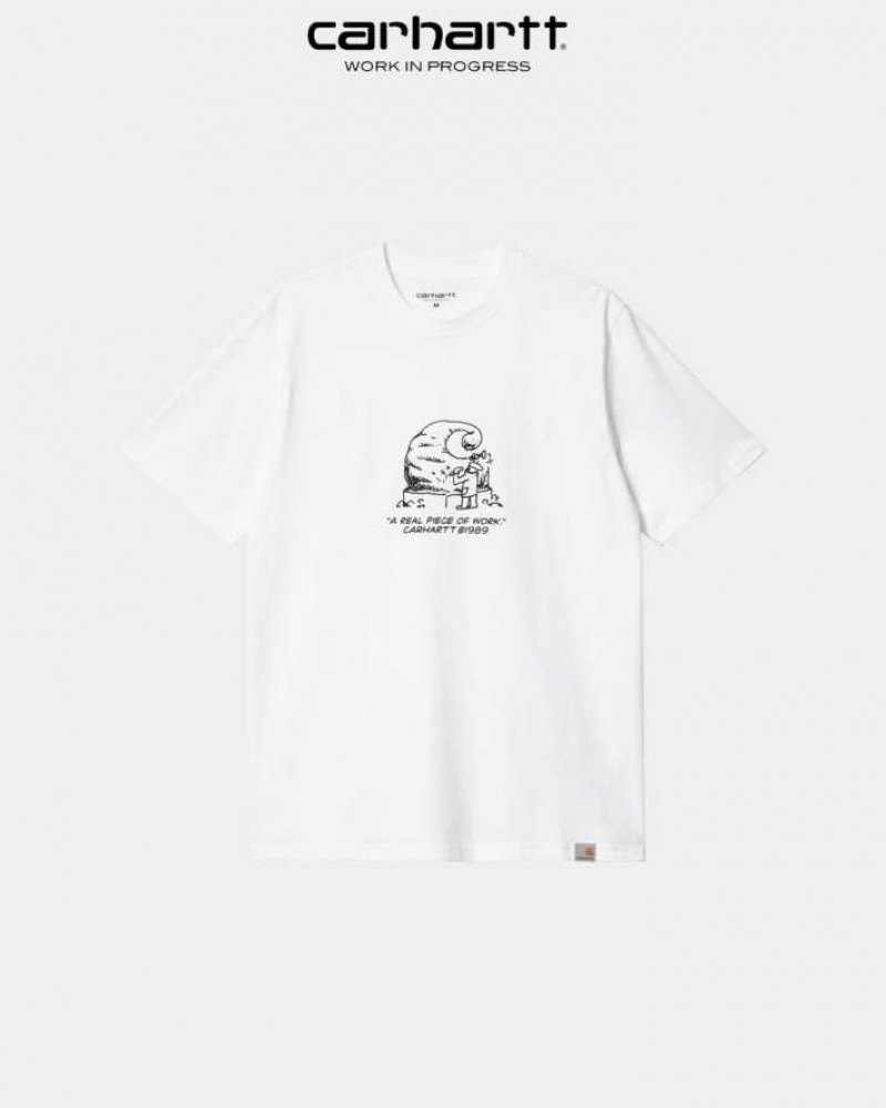 Carhartt Wip Piece Of Work T-Shirt White | TH0002288