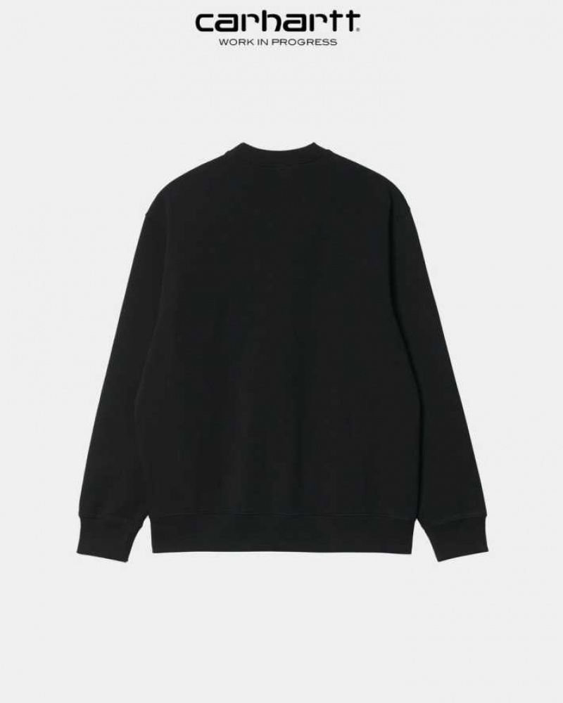 Carhartt Wip Pocket Sweatshirt Black (garment washed) | TH0000364