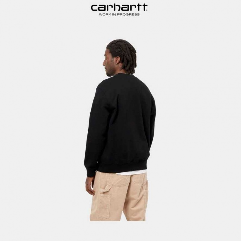 Carhartt Wip Pocket Sweatshirt Black (garment washed) | TH0000364