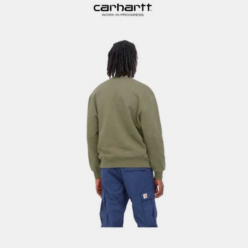 Carhartt Wip Pocket Sweatshirt Seaweed | TH0000365