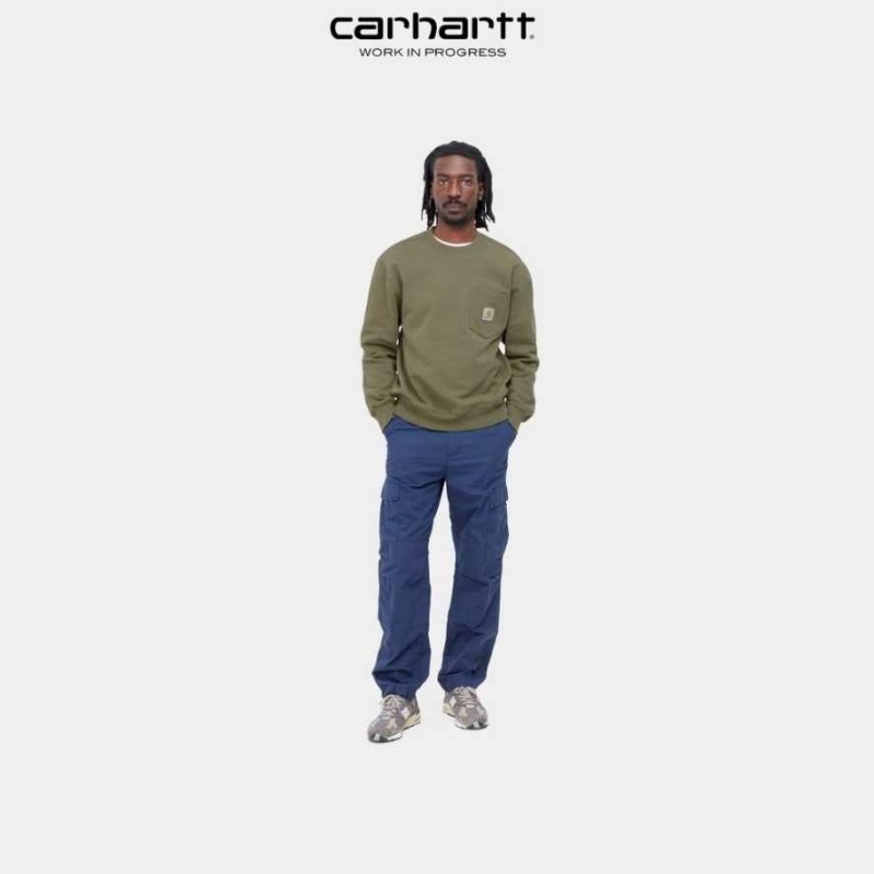 Carhartt Wip Pocket Sweatshirt Seaweed | TH0000365