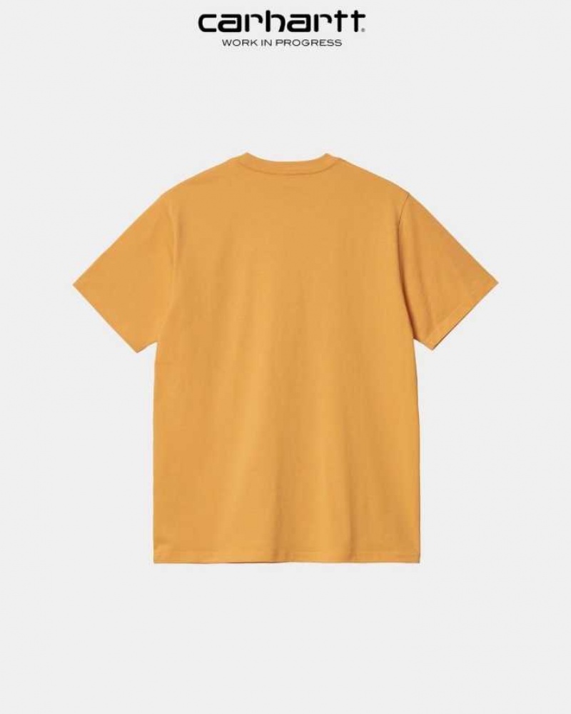 Carhartt Wip Pocket T-Shirt Pale Orange | TH0002301