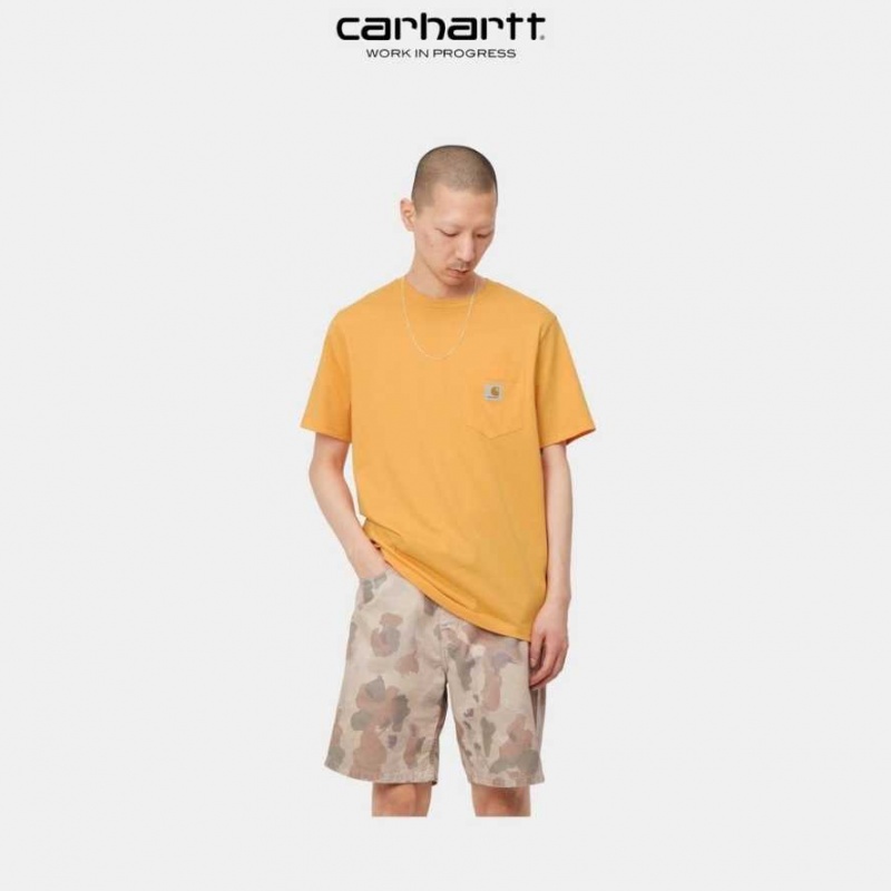 Carhartt Wip Pocket T-Shirt Pale Orange | TH0002301