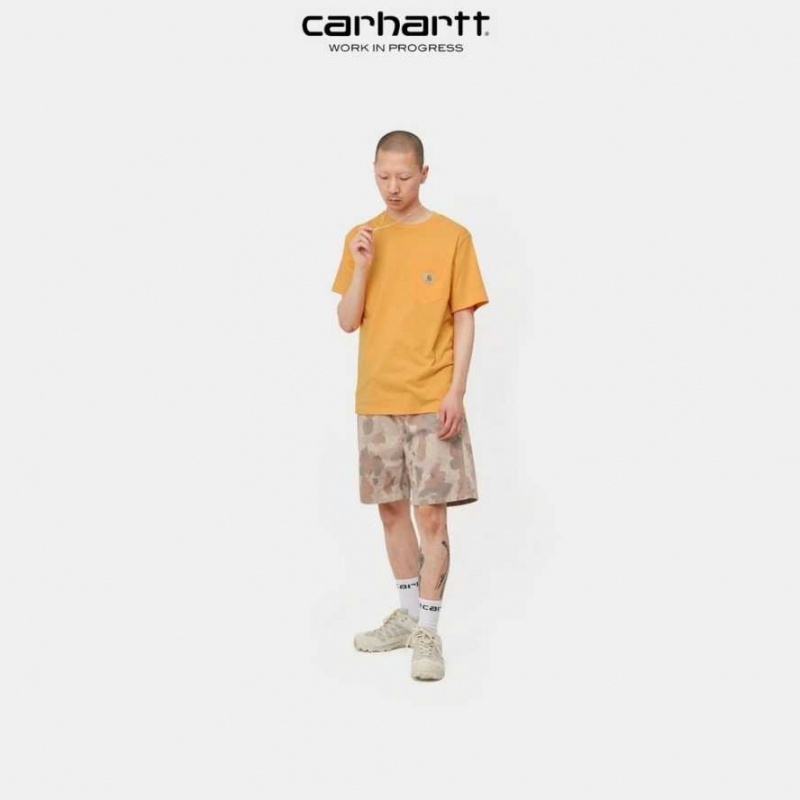 Carhartt Wip Pocket T-Shirt Pale Orange | TH0002301