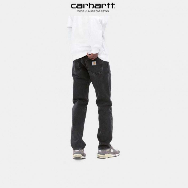 Carhartt Wip Pontiac Pant Black (stone washed) | TH0001486