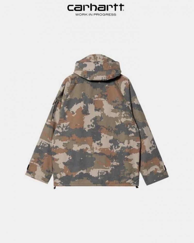 Carhartt Wip Prospector Jacket (Winter) Black Woodland Trail Print | TH0000107