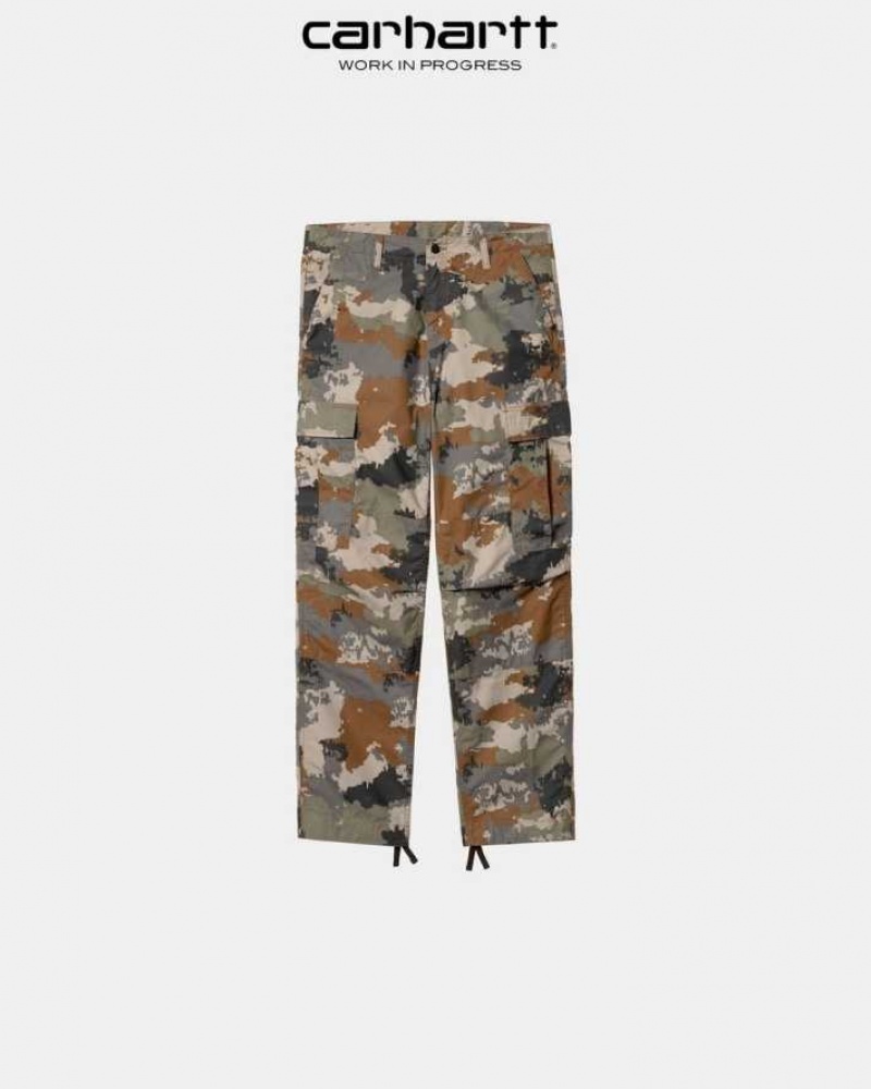 Carhartt Wip Regular Cargo Pant Woodland Trail Print | TH0001498