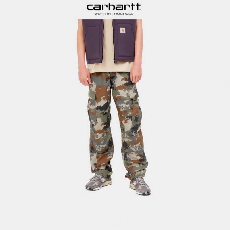 Carhartt Wip Regular Cargo Pant Woodland Trail Print | TH0001498