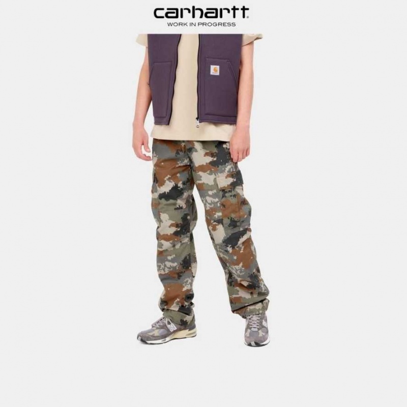 Carhartt Wip Regular Cargo Pant Woodland Trail Print | TH0001498