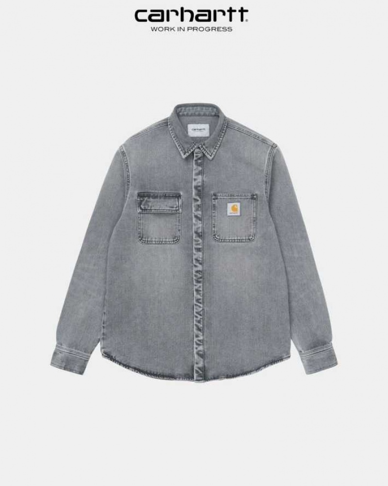 Carhartt Wip Salinac Shirt Jacket Black (light used wash) | TH0000109