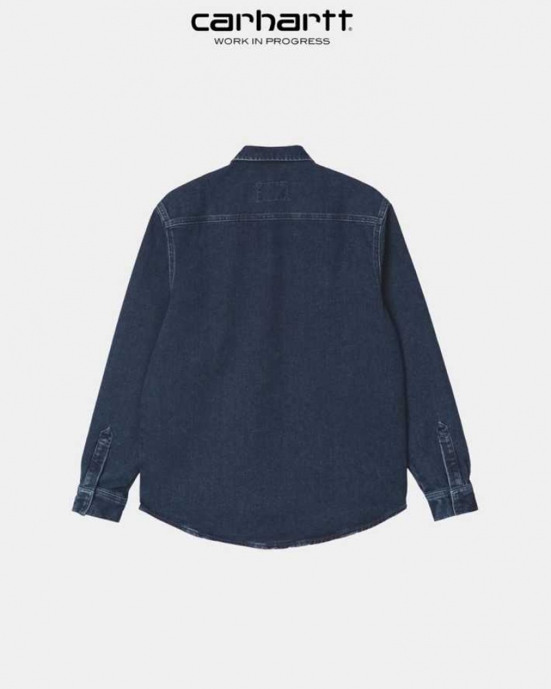 Carhartt Wip Salinac Shirt Jacket Blue (stone washed) | TH0000112