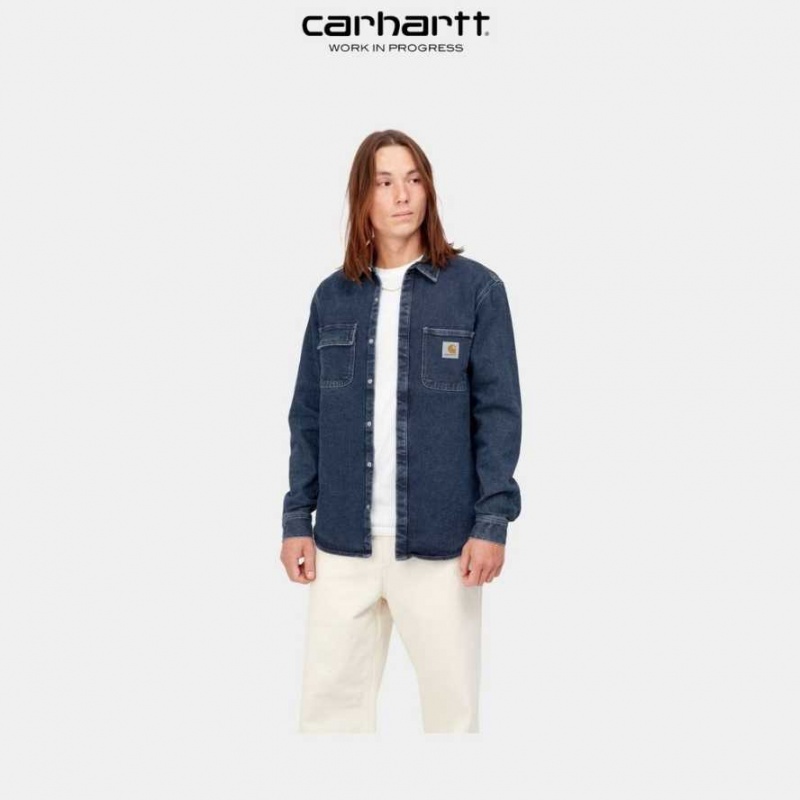 Carhartt Wip Salinac Shirt Jacket Blue (stone washed) | TH0000112