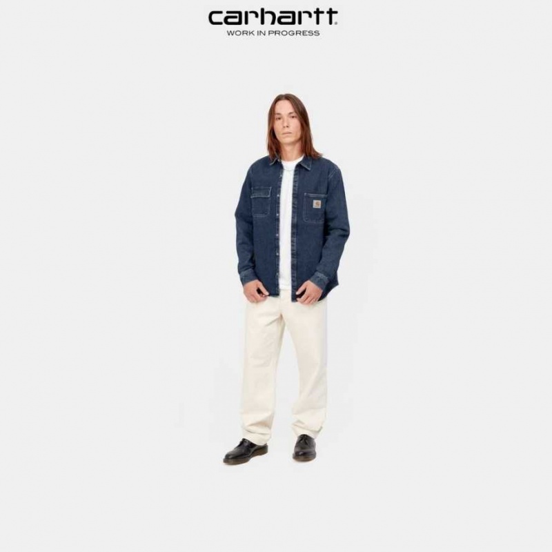 Carhartt Wip Salinac Shirt Jacket Blue (stone washed) | TH0000112