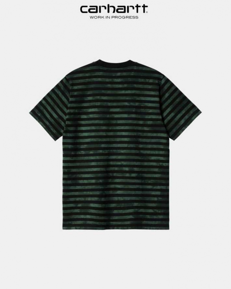 Carhartt Wip Scotty Stripe Chromo Pocket T-Shirt Treehouse Chromo | TH0002315