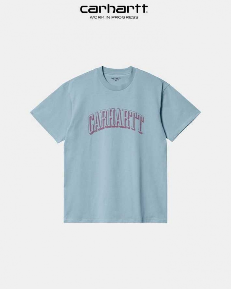 Carhartt Wip Scrawl Script T-Shirt Misty Sky | TH0002318