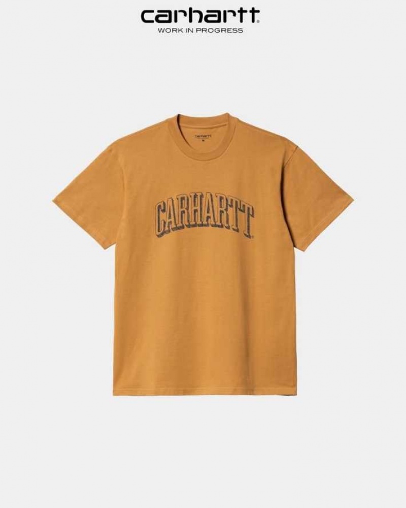 Carhartt Wip Scrawl Script T-Shirt Ochre | TH0002316