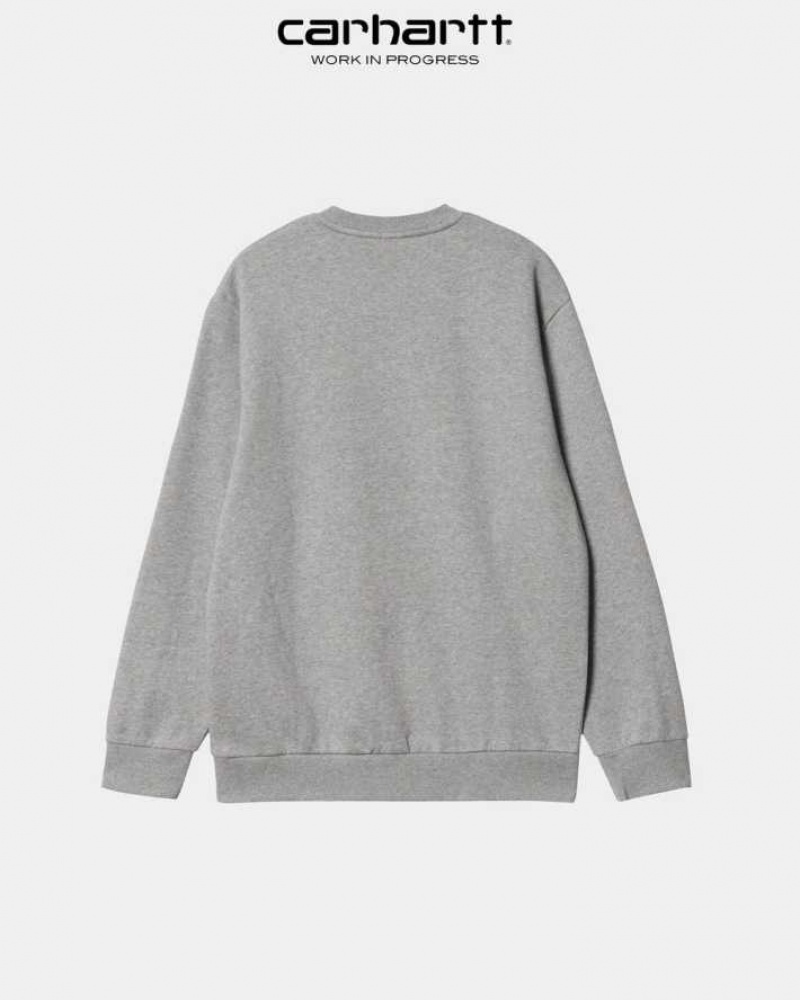 Carhartt Wip Scrawl Sweatshirt Grey Heather | TH0000367