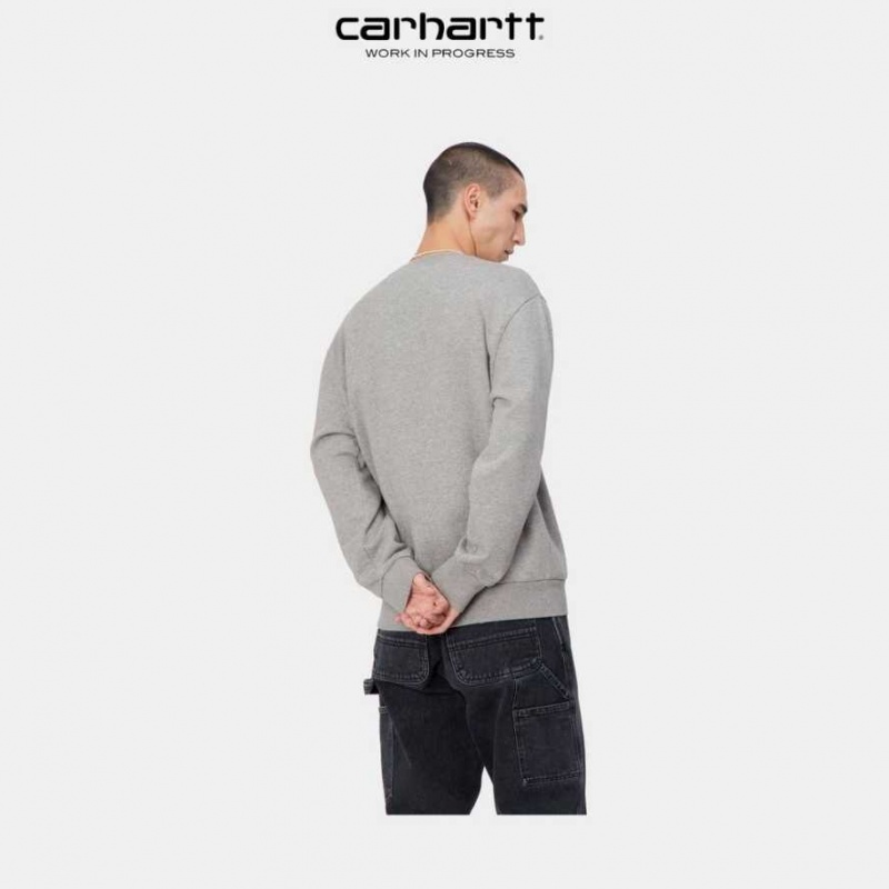 Carhartt Wip Scrawl Sweatshirt Grey Heather | TH0000367