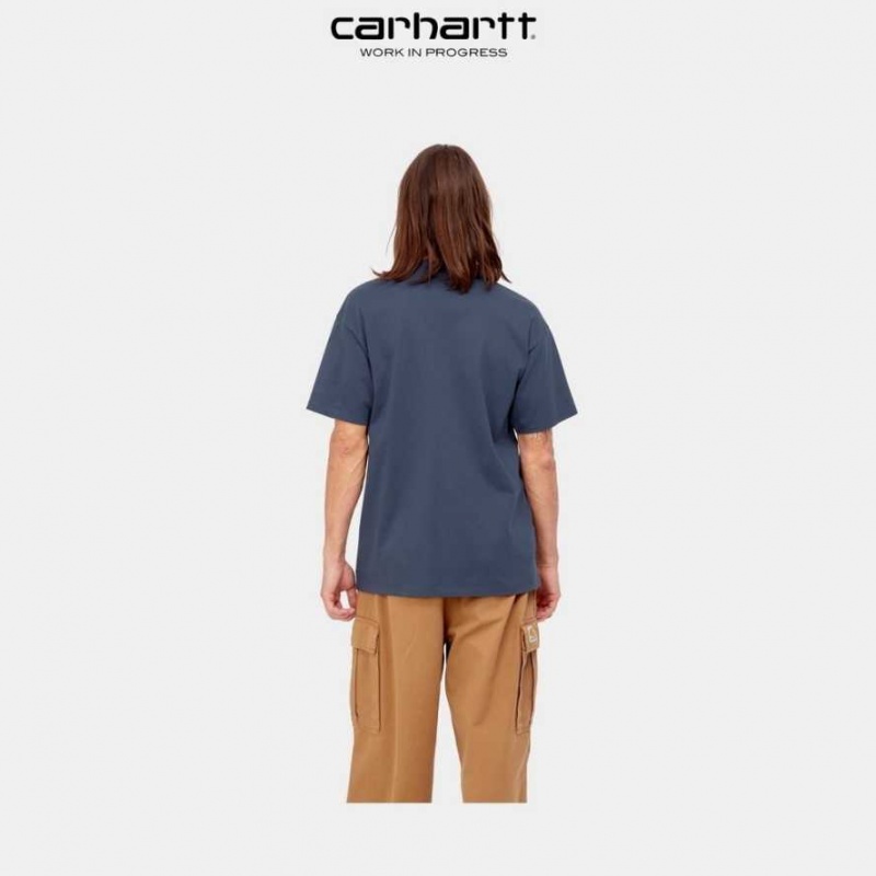 Carhartt Wip Script Embroidery T-Shirt Enzian | TH0002321