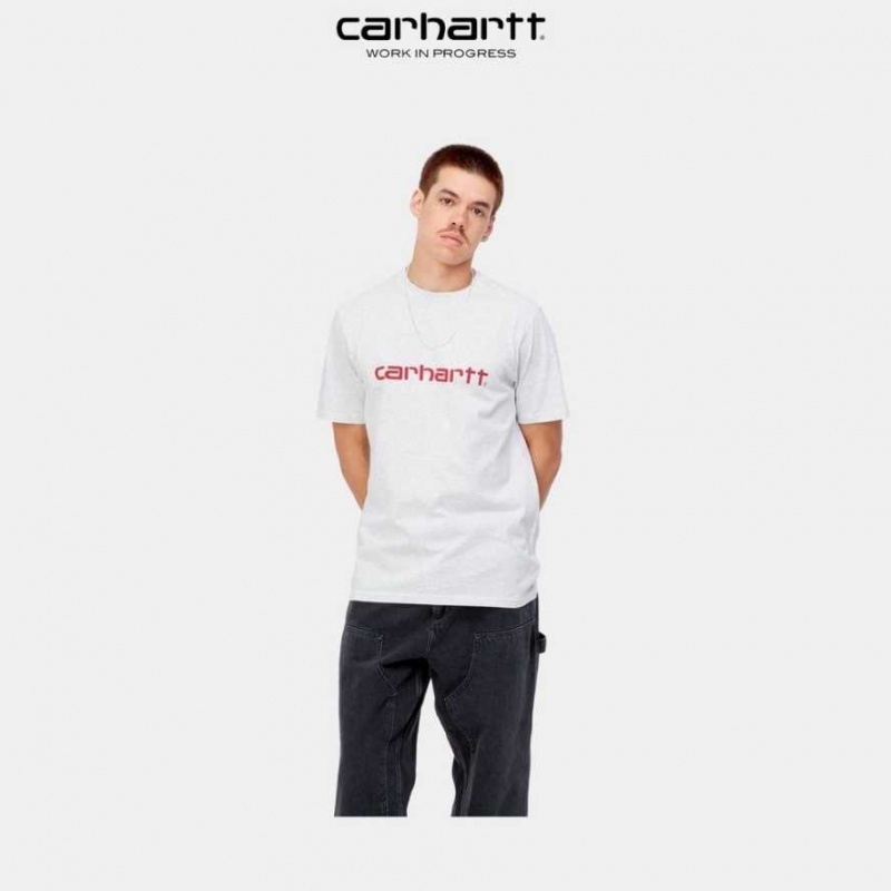 Carhartt Wip Script T-Shirt Ash Heather | TH0002329