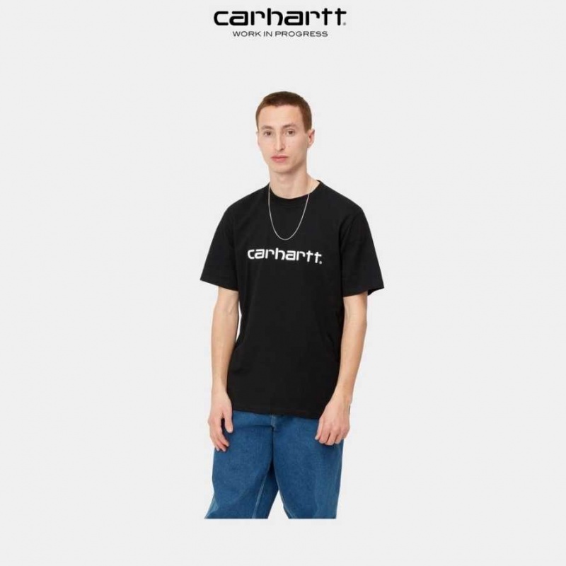 Carhartt Wip Script T-Shirt Black | TH0002332